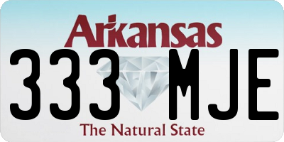 AR license plate 333MJE