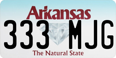 AR license plate 333MJG