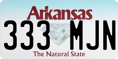 AR license plate 333MJN