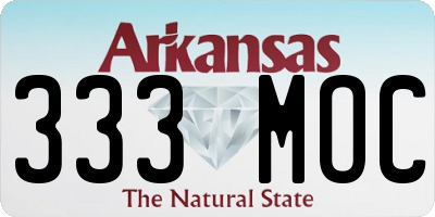 AR license plate 333MOC