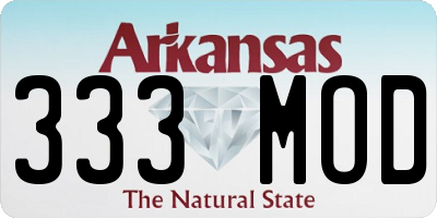 AR license plate 333MOD