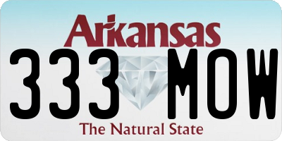 AR license plate 333MOW