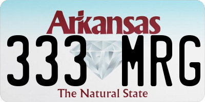 AR license plate 333MRG