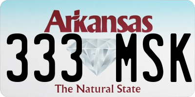AR license plate 333MSK