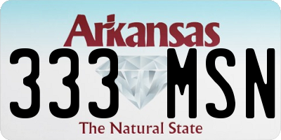 AR license plate 333MSN