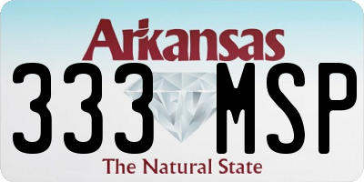 AR license plate 333MSP