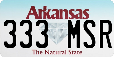 AR license plate 333MSR
