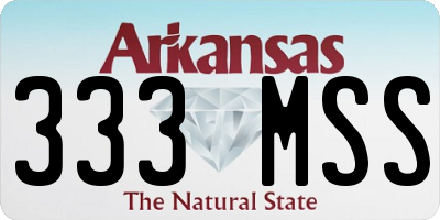 AR license plate 333MSS