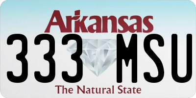 AR license plate 333MSU