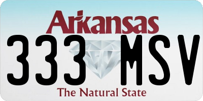 AR license plate 333MSV