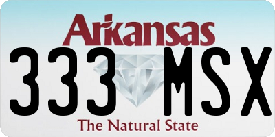 AR license plate 333MSX