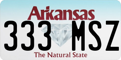AR license plate 333MSZ