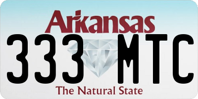 AR license plate 333MTC