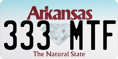 AR license plate 333MTF