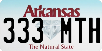 AR license plate 333MTH