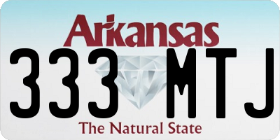 AR license plate 333MTJ