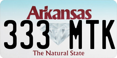 AR license plate 333MTK
