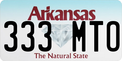 AR license plate 333MTO