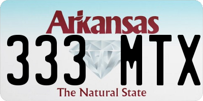 AR license plate 333MTX