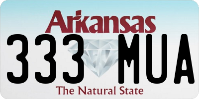 AR license plate 333MUA