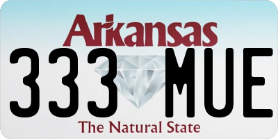 AR license plate 333MUE