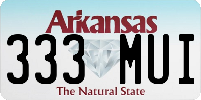 AR license plate 333MUI