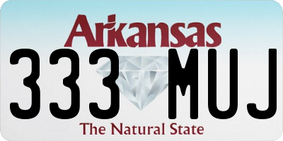 AR license plate 333MUJ