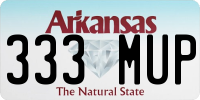 AR license plate 333MUP