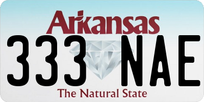 AR license plate 333NAE