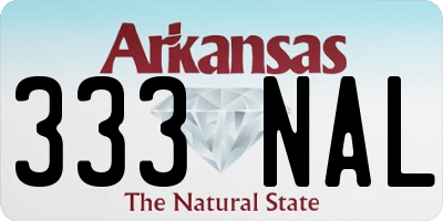 AR license plate 333NAL