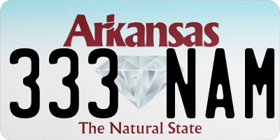 AR license plate 333NAM