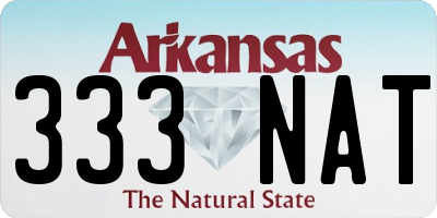 AR license plate 333NAT