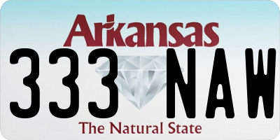 AR license plate 333NAW