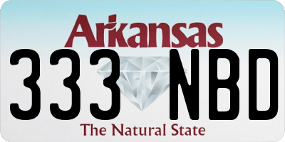 AR license plate 333NBD