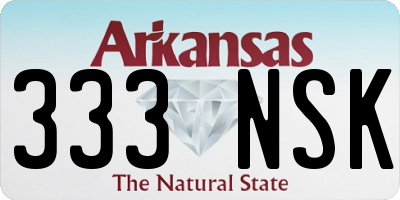 AR license plate 333NSK