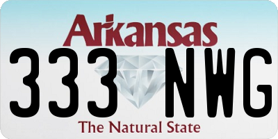 AR license plate 333NWG