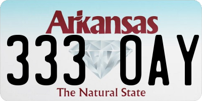 AR license plate 333OAY