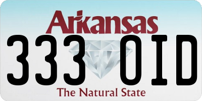 AR license plate 333OID