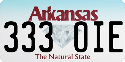 AR license plate 333OIE