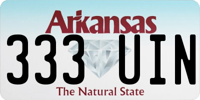 AR license plate 333UIN