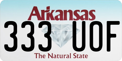 AR license plate 333UOF