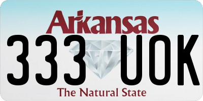 AR license plate 333UOK