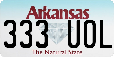 AR license plate 333UOL