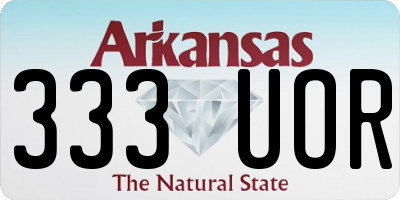 AR license plate 333UOR