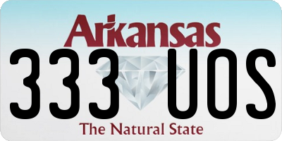 AR license plate 333UOS