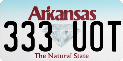 AR license plate 333UOT