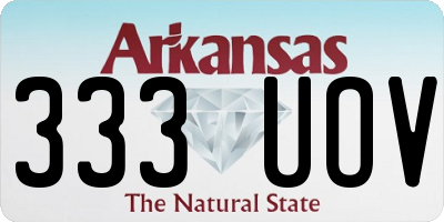 AR license plate 333UOV