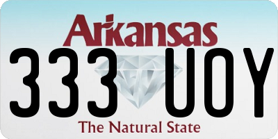 AR license plate 333UOY