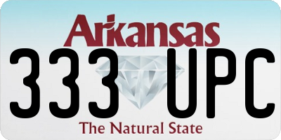 AR license plate 333UPC