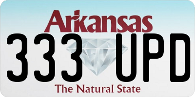 AR license plate 333UPD